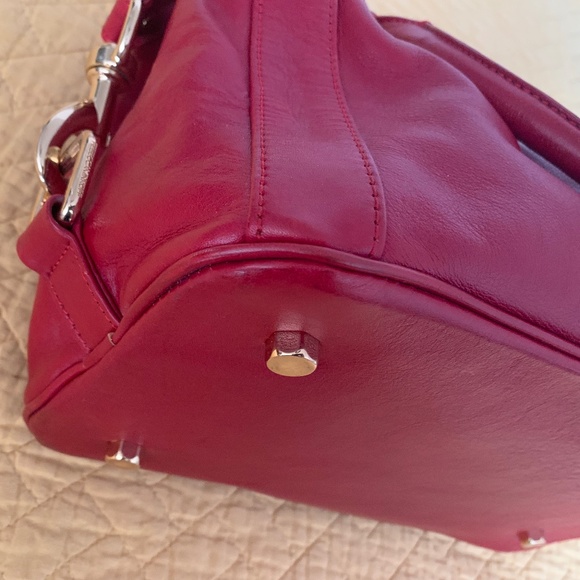 Rebecca Minkoff Red Leather Satchel w/ Crossbody Handle - Picture 11 of 16